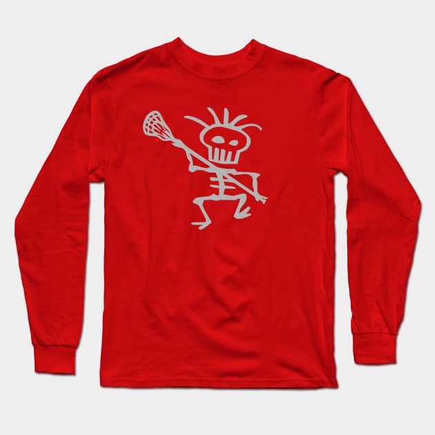 Clean Bones logo Gray Long Sleeve T-Shirt by Achy Bones Lacrosse